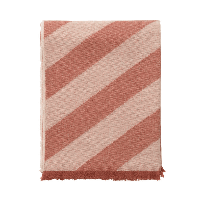 Fishbone Throw, H190cm x W130cm, Rusty Red