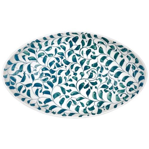 Image showing the Scroll Platter, W25 x L40cm, Green product.