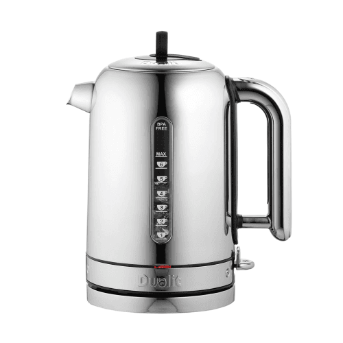 Image showing the Classic Kettle, 1.7 litre, Polished Stainless Steel With Black Panels product.
