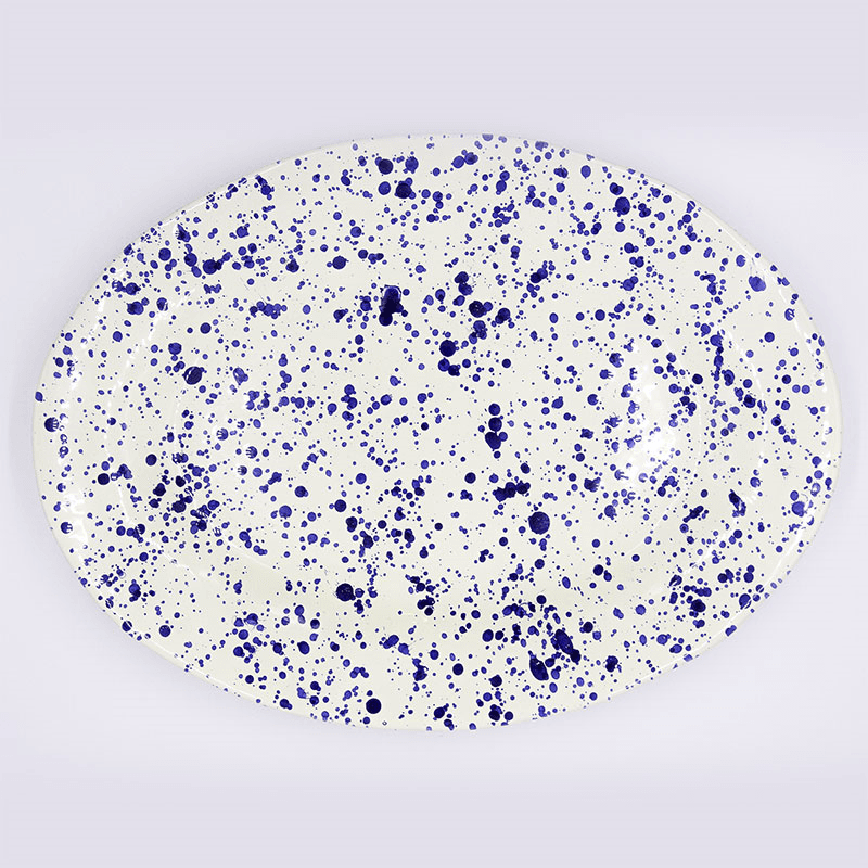 Splatter Serving Platter, 44cm, Blueberry