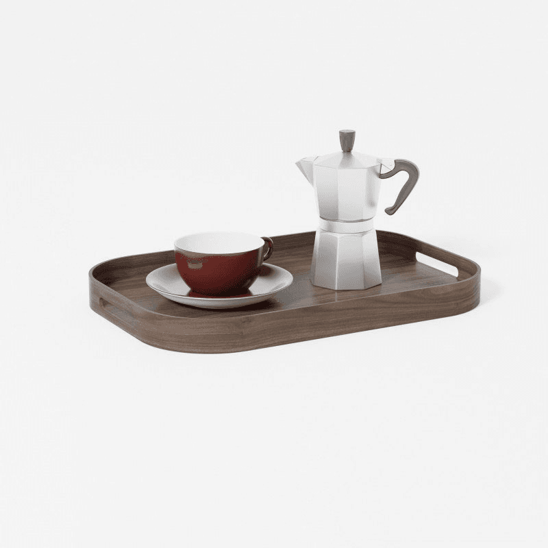 Bellhop 402 Rectangular Tray, Walnut