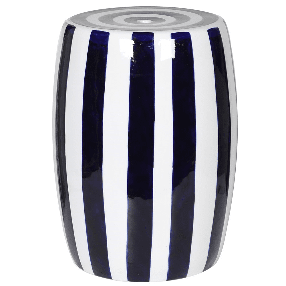 Ceramic Stool, H45cm, Blue