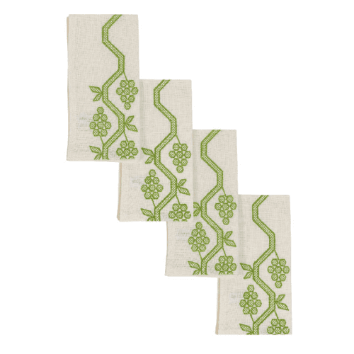 Image showing the Napa Set of 4 Napkins, 40 x 40cm, Green product.