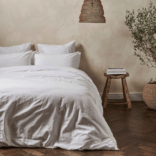 Image showing the Relaxed Cotton Super King Duvet Cover, Snow product.
