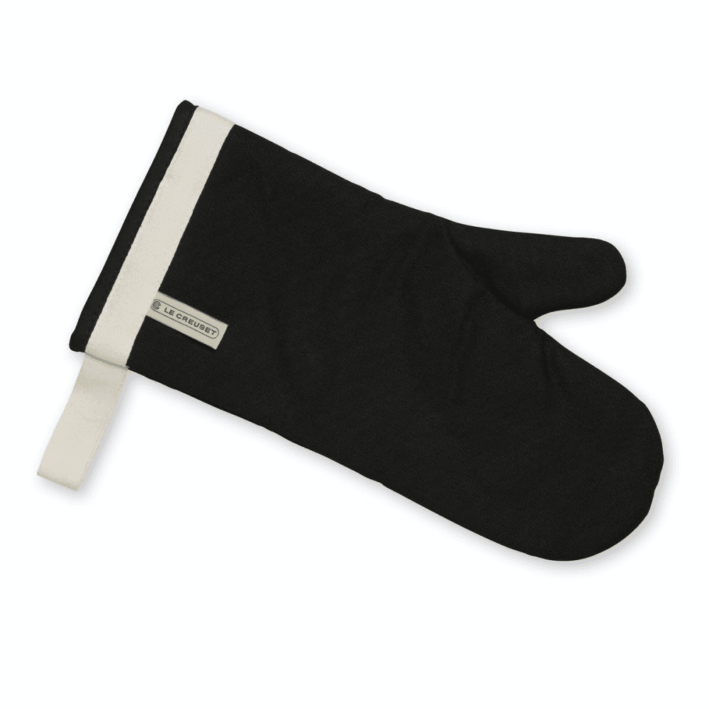 Textiles Oven mitt with storage magnet, 14", Black