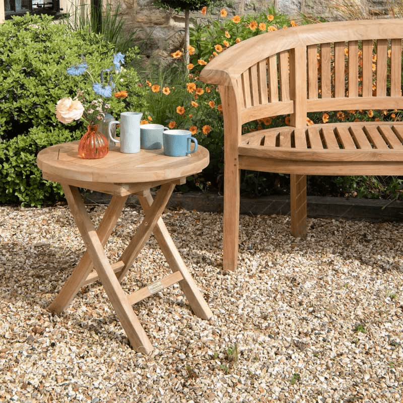 Lavender Round Coffee Table, D50cm, Teak