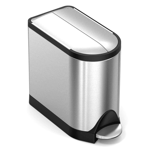 Image showing the Butterfly Pedal Bin, 10L, Brushed Stainless Steel product.