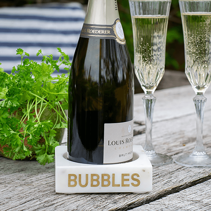 Bubbles Bottle Holder, L12.5x W12.5 x H3.5cm, White