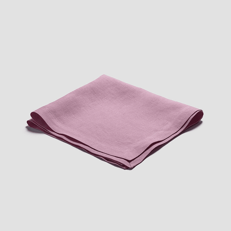 Linen Set of 4 Napkins, 45 x 45cm, Raspberry
