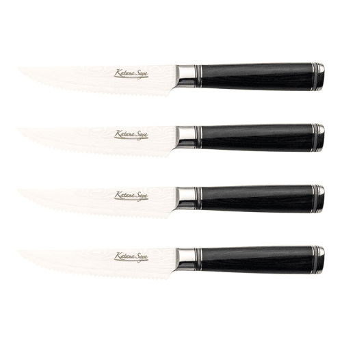Image showing the Katana Saya Pakkawood 4 Pce Steak Knife Set product.