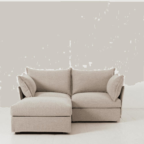 Image showing the Model 06 Linen 2 Seater Sofa With Chaise, Pumice product.