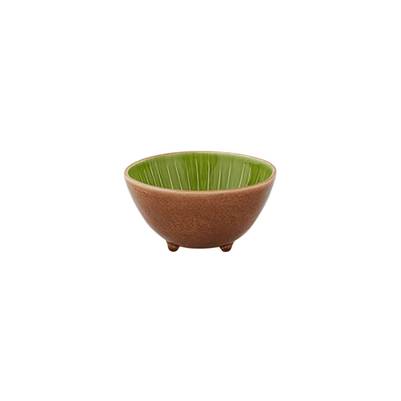 Tropical Fruits Kiwi Bowl, D14cm, Green/Brown