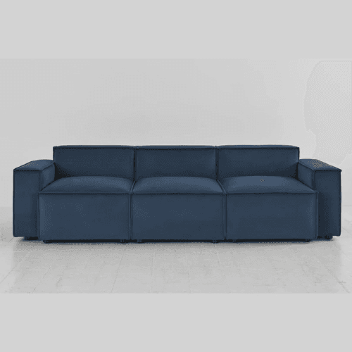 Image showing the Model 03 3 Seater Velvet Sofa, Teal product.