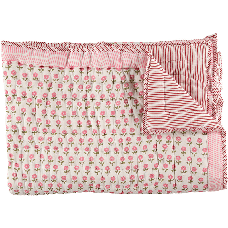 Daisy Quilt, Double, Pink