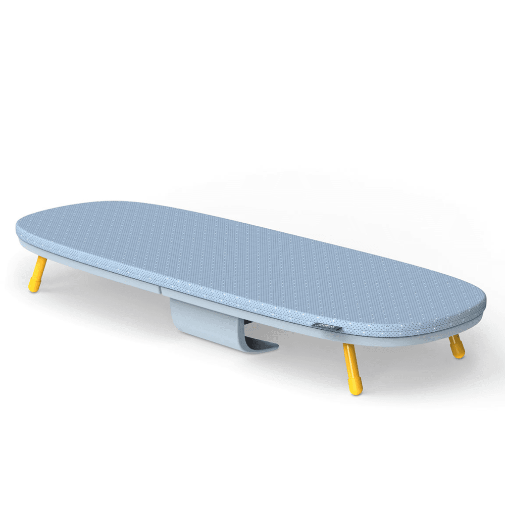 Pocket Folding Table Top Ironing Board Grey/yellow