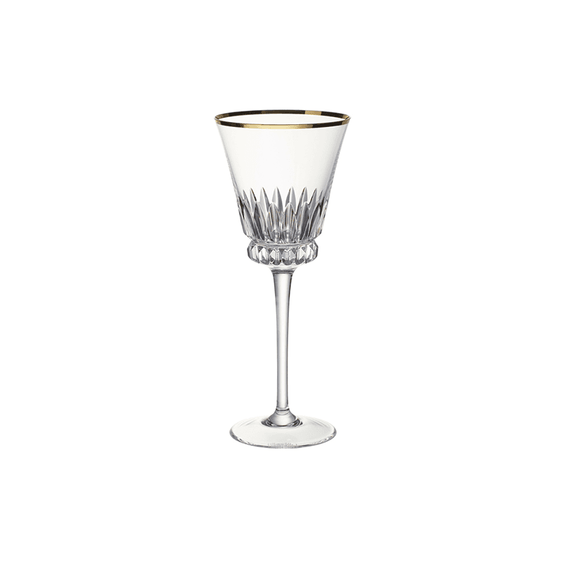 Grand Royal Gold Set of 2 White Wine Goblets, 125ml, Clear