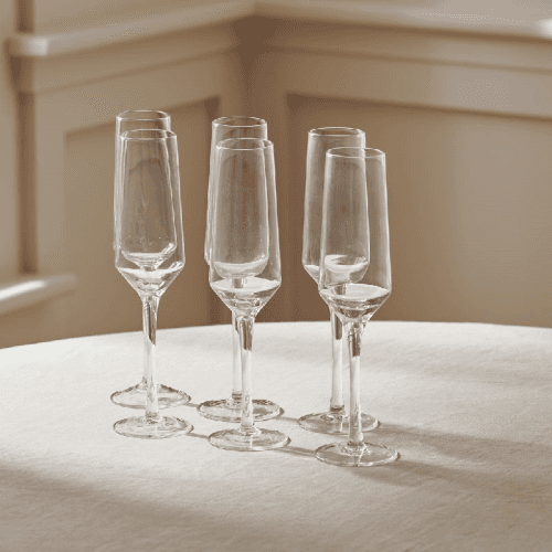 Image showing the Hoxton Set of 6hampagne Flutes, H22.5cm product.