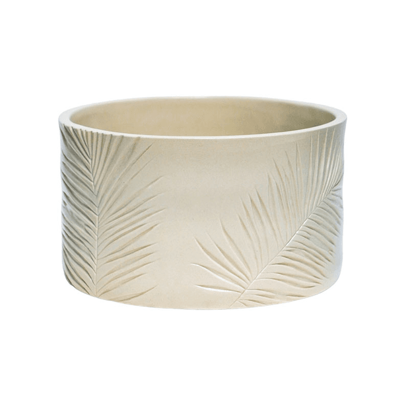 Kew Botanical Retreat Stoneware Sago Palm Bowl, D24cm, Cream