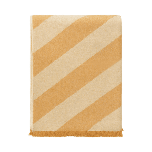 Image showing the Fishbone Throw, H190cm x W130cm, Yellow Ochre product.