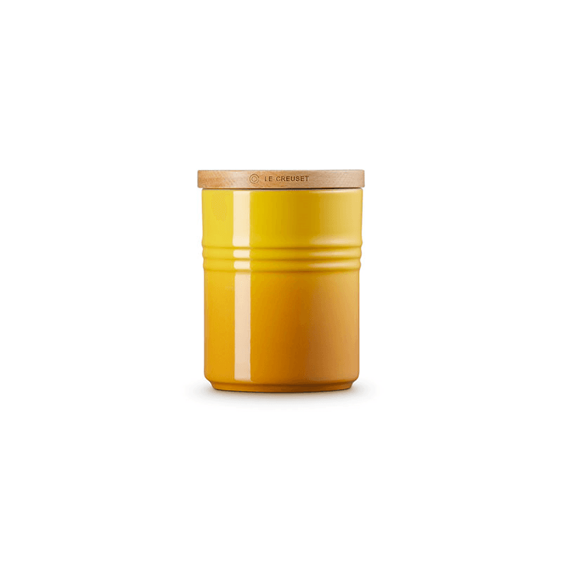 Stoneware Medium Storage Jar with Wooden Lid, Nectar