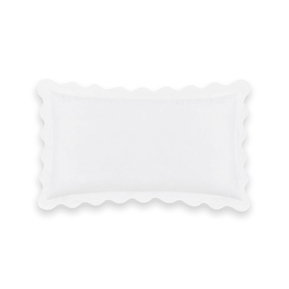 Alexandra Wavy Scalloped Pair of Pillowcases
