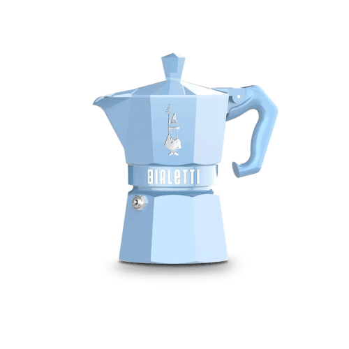 Image showing the Bialetti Moka Espresso Pot, 6 Cup Capacity, Blue product.