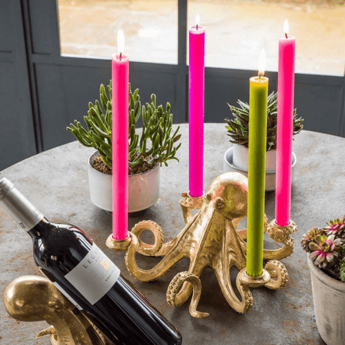 Image showing the Octopus Candlestick holder, H14 x W28 x D28cm, Gold product.