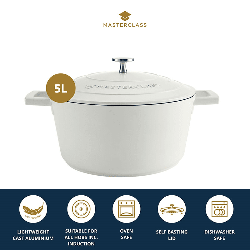 Casserole Dish, 5L, Cream