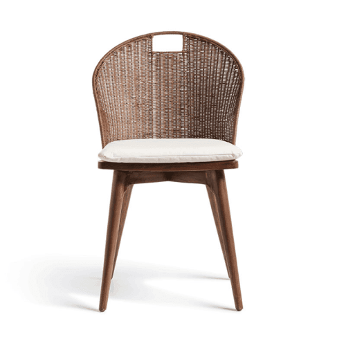 Image showing the Panela Rattan Dining Chair, Chestnut product.