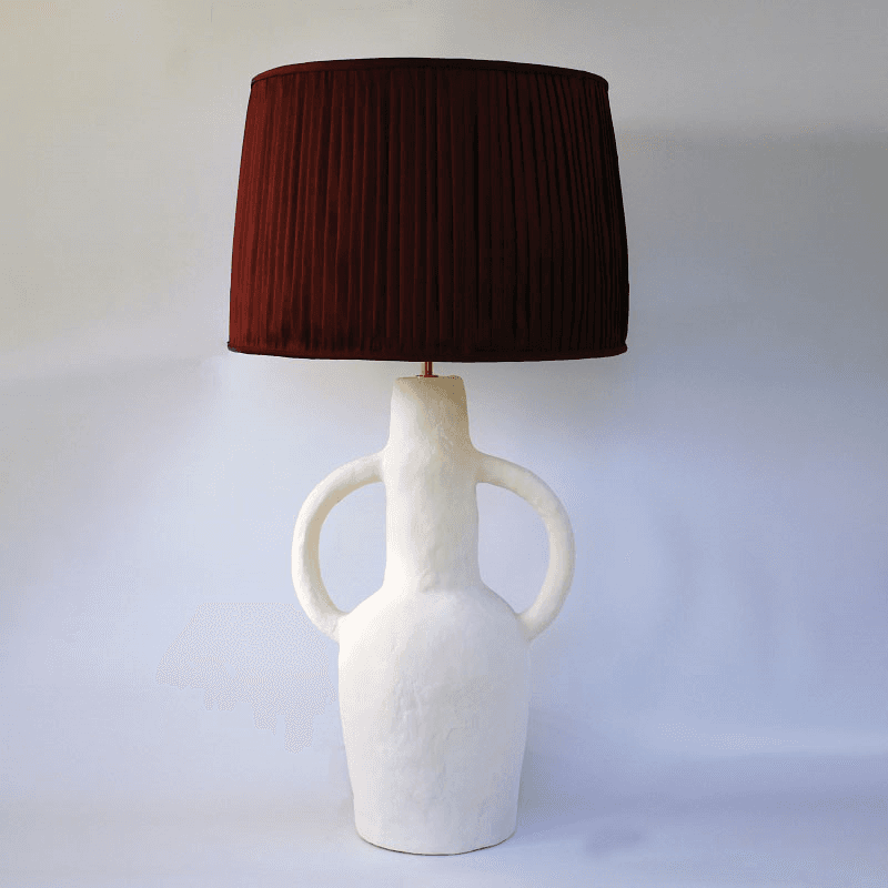 Gavotte Collection Rumba Sculpted Table Lamp Base Only with Open Arms, White