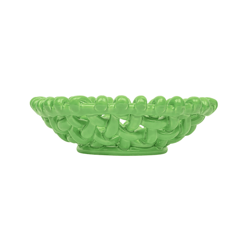 Juicy Basketweave Bowl, D31cm, Apple Green