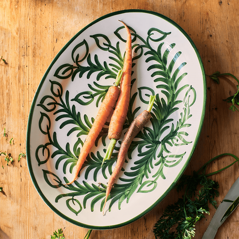 Vina Serving Platter, L36 x W26.5cm, Green