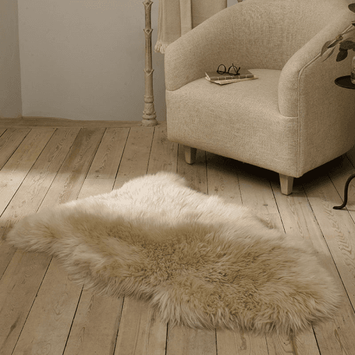 Image showing the Sheepskin Rug, W60cm x L90cm, Natural product.