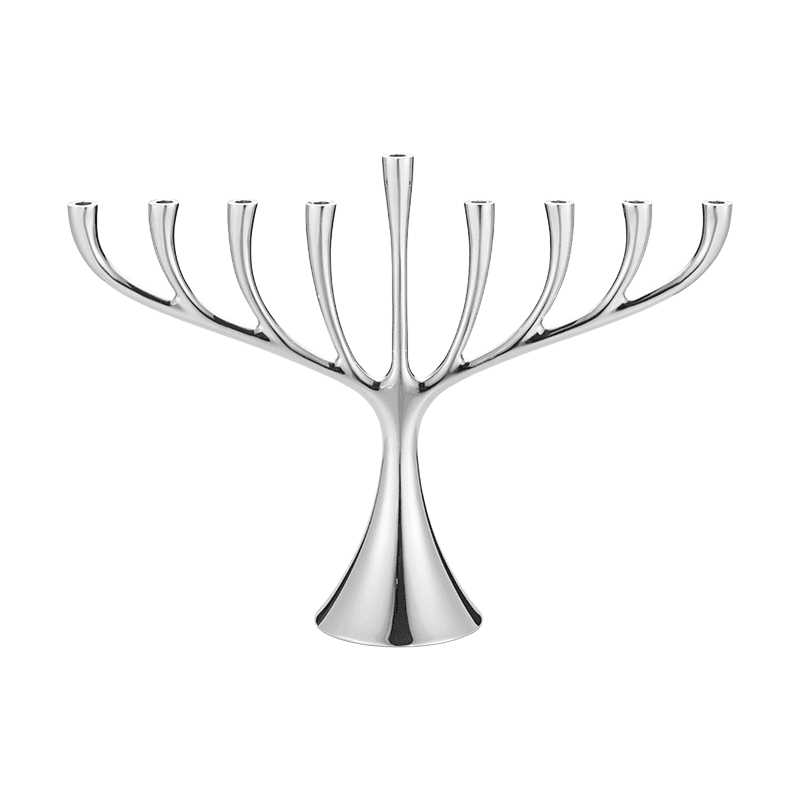 Cobra Menorah, H27 x D9.5cm, Silver