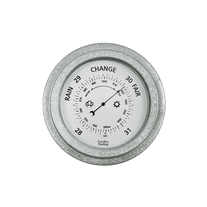 St Ives Barometer, 22cm, Silver