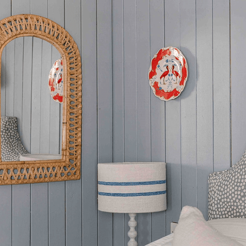 Royal Arch Rattan Mirror, Natural