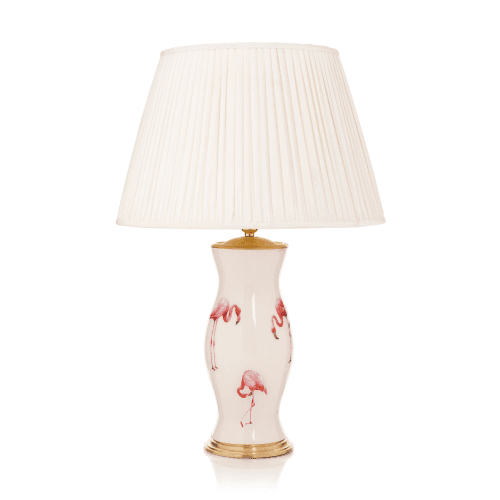 Image showing the The Pink Ladies Lamp with pleated shade, 63 x 40cm product.