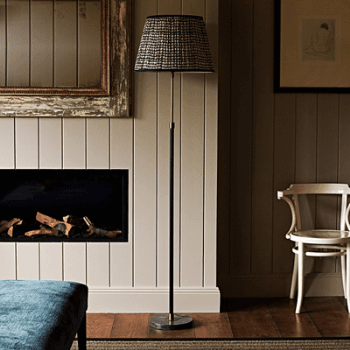 Black Monday Floor lamp - base only, Antiqued Brass
