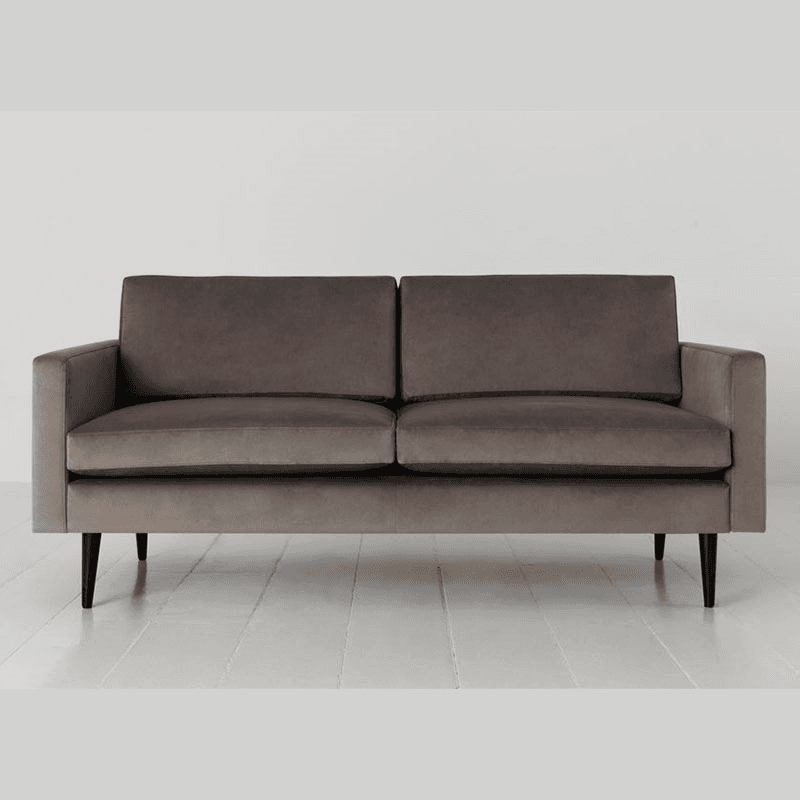 Model 01 2 Seater Velvet Sofa, Elephant