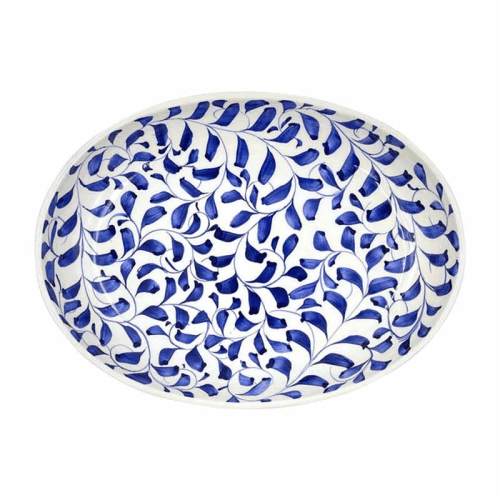 Image showing the Scroll Platter, W23 x L30cm, Navy product.