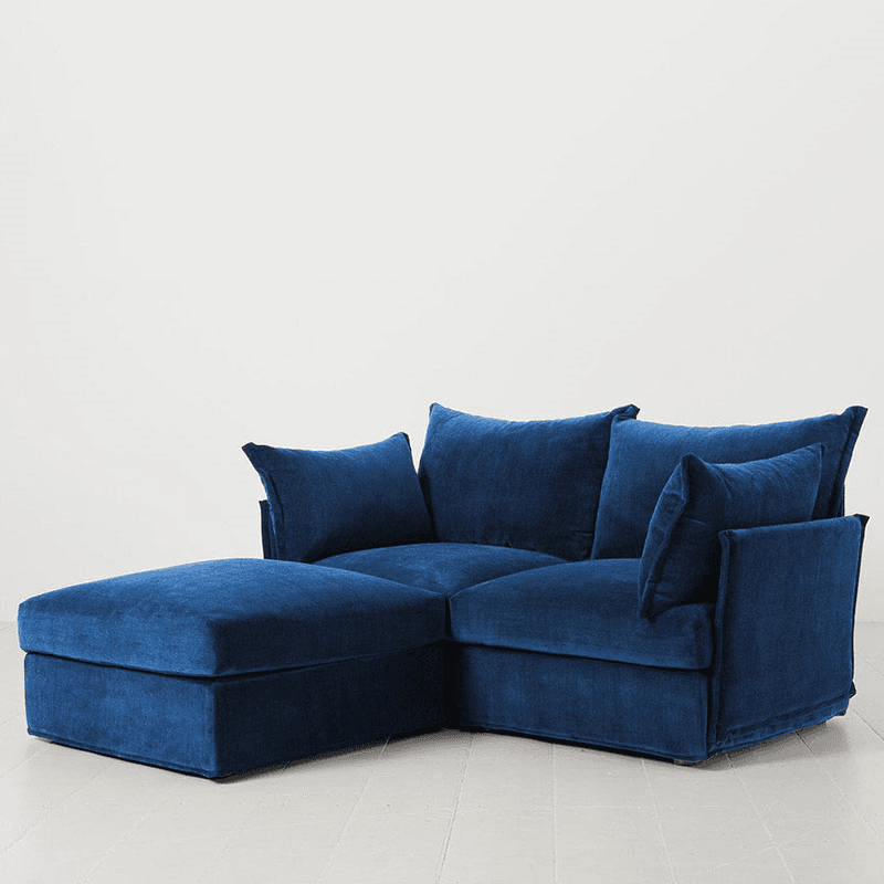 Model 06 2 Seater Sofa With Chaise, Navy