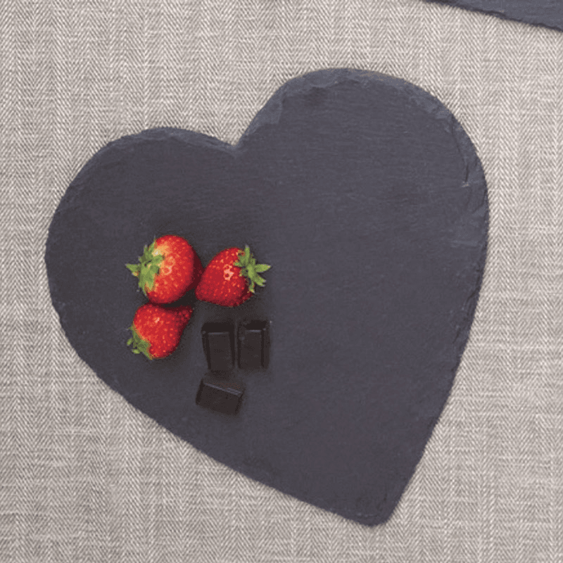 Slate Heart Shaped Serving Platter, 25cm