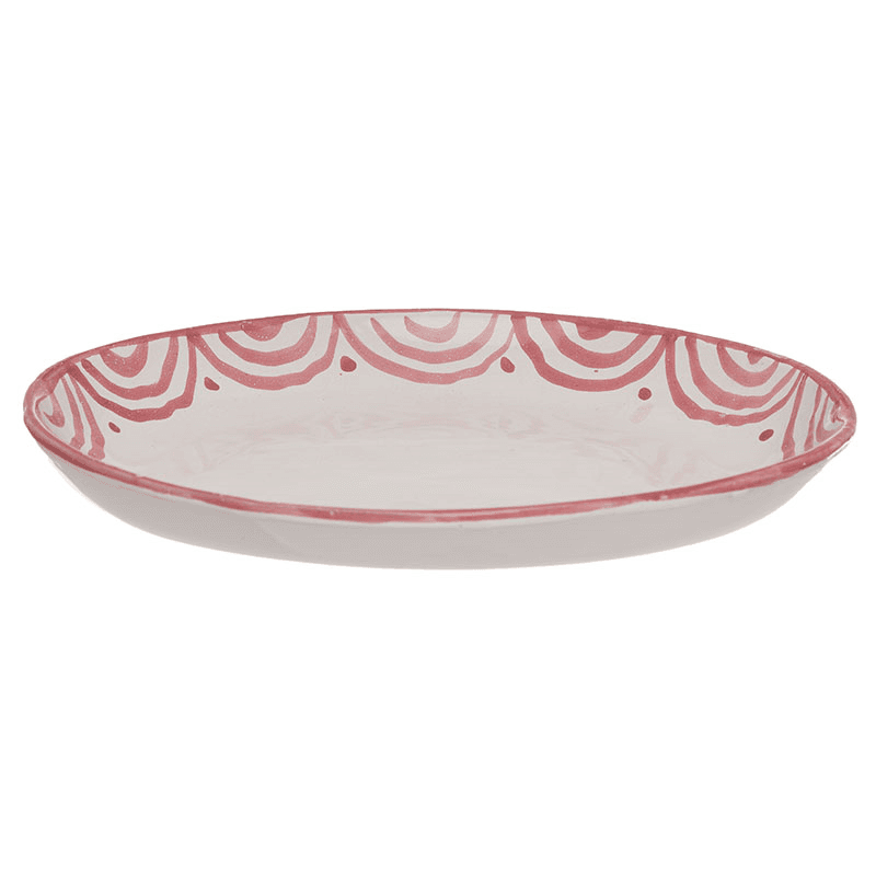 Sobremesa Ola Oval Serving Platter, 30cm x 16cm, Pink