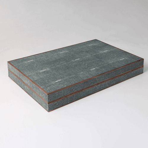 Image showing the Backgammon Board, 54 x 34cm, Lincoln Green Shagreen product.