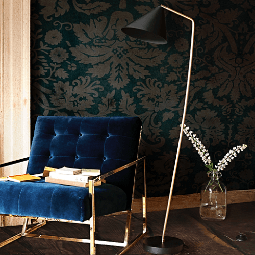 Floor Lamp, Galore, Black, 135cm