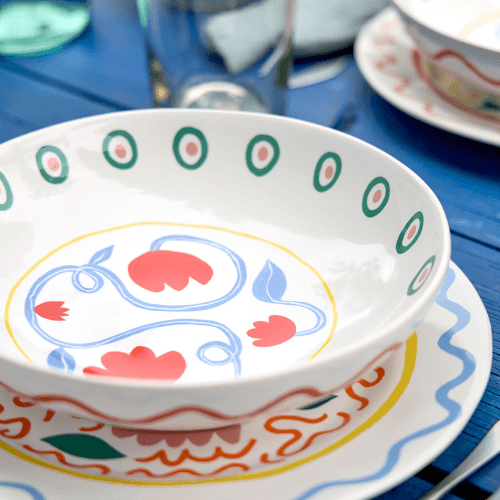 Image showing the Summer Bliss Tulip Soup/Pasta Bowl, D25cm, Multi product.