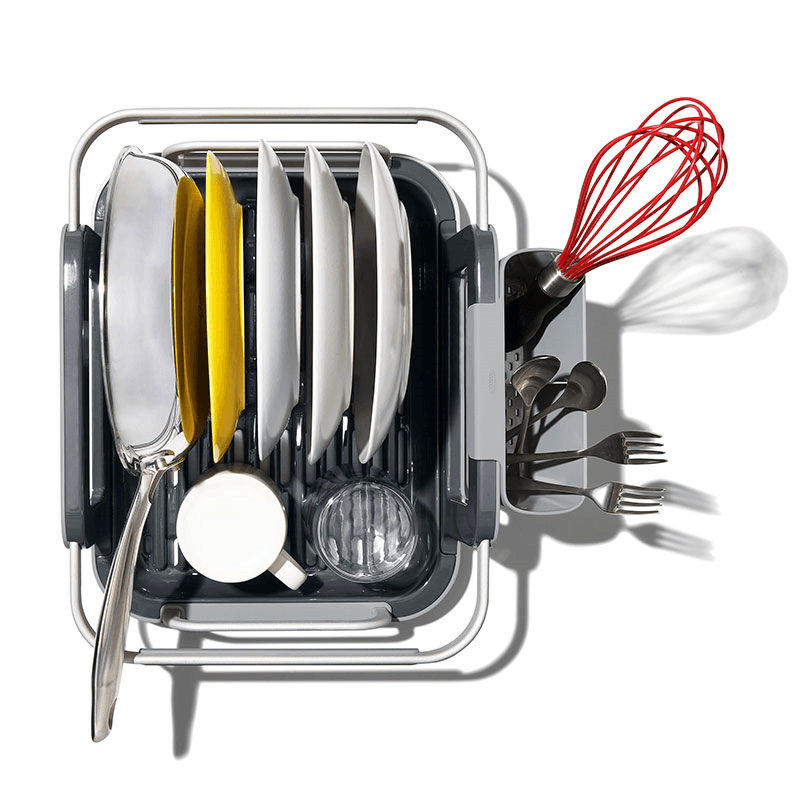 Over-The-Sink Aluminium Dish Rack, Stainless Steel