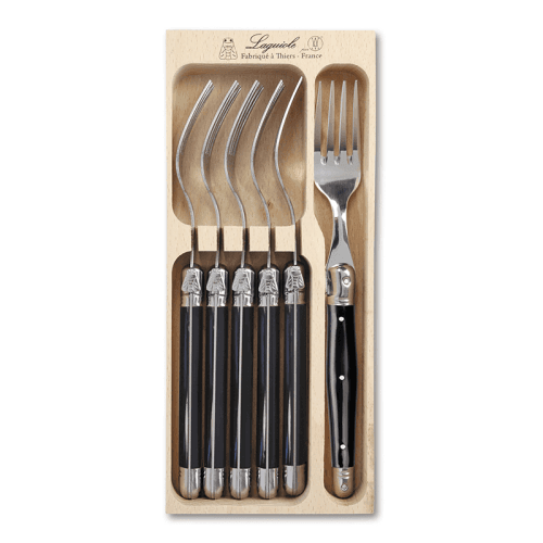 Image showing the Set of 6 Forks in Tray, Black product.