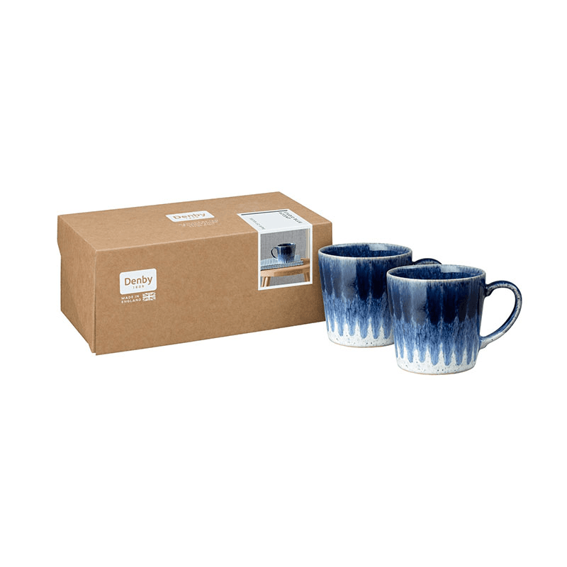 Studio Accent Set of 2 Mugs, 400ml, Blue