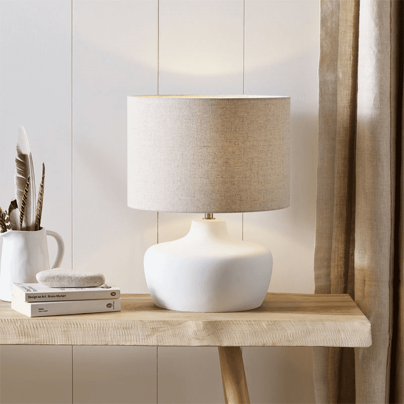 Clayton Table Lamp, H40cm, White